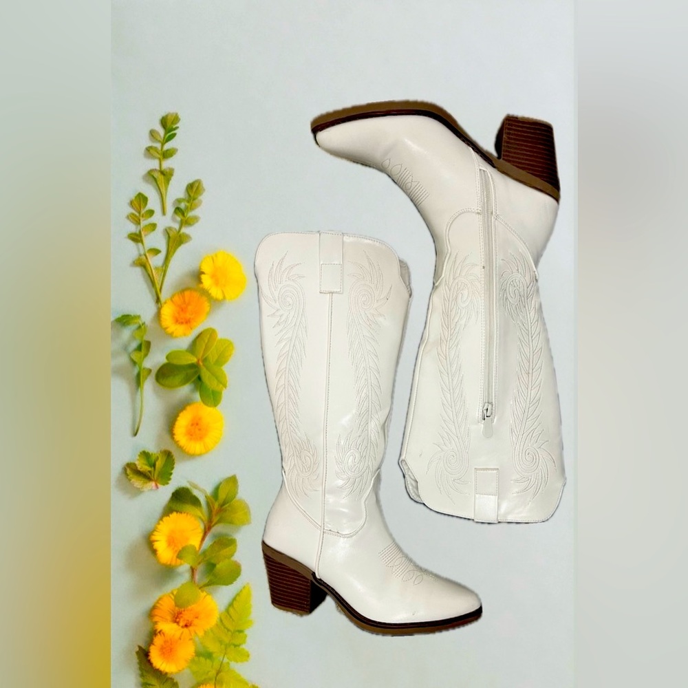 Coachella Embroidery Cowboy Long Boots